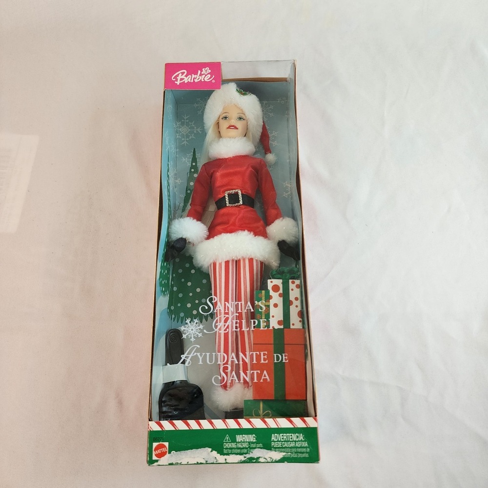 Santa's Helper Barbie Doll 2004 Mattel B6271